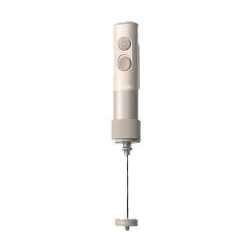 OutIn LattoGo handheld milk frother in Starburst Silver