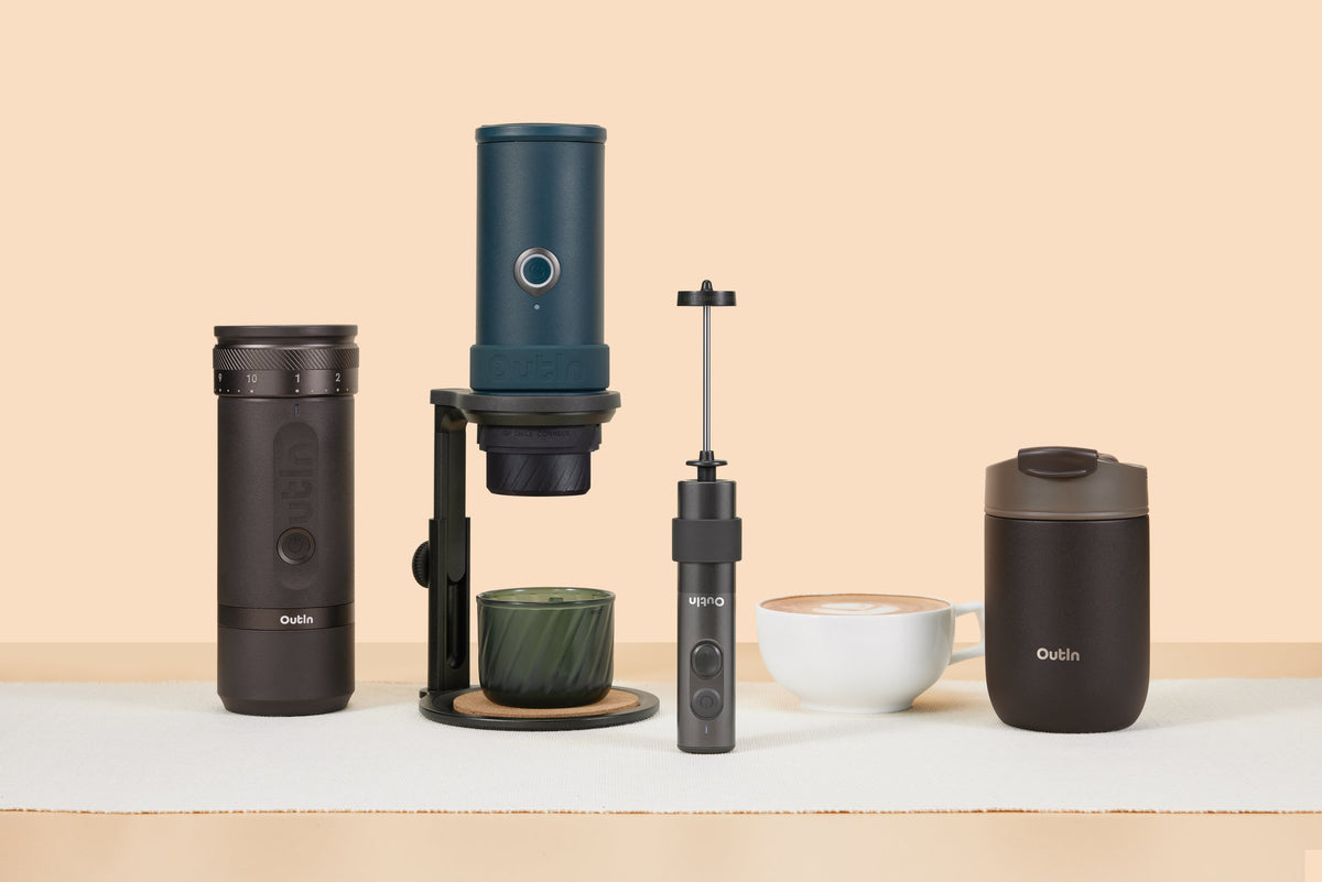 OutIn LattoGo with the OutIn coffee range