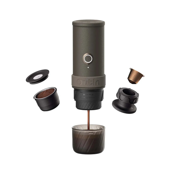 Mino Portable Electric Espresso Machine (Tundra Brown)