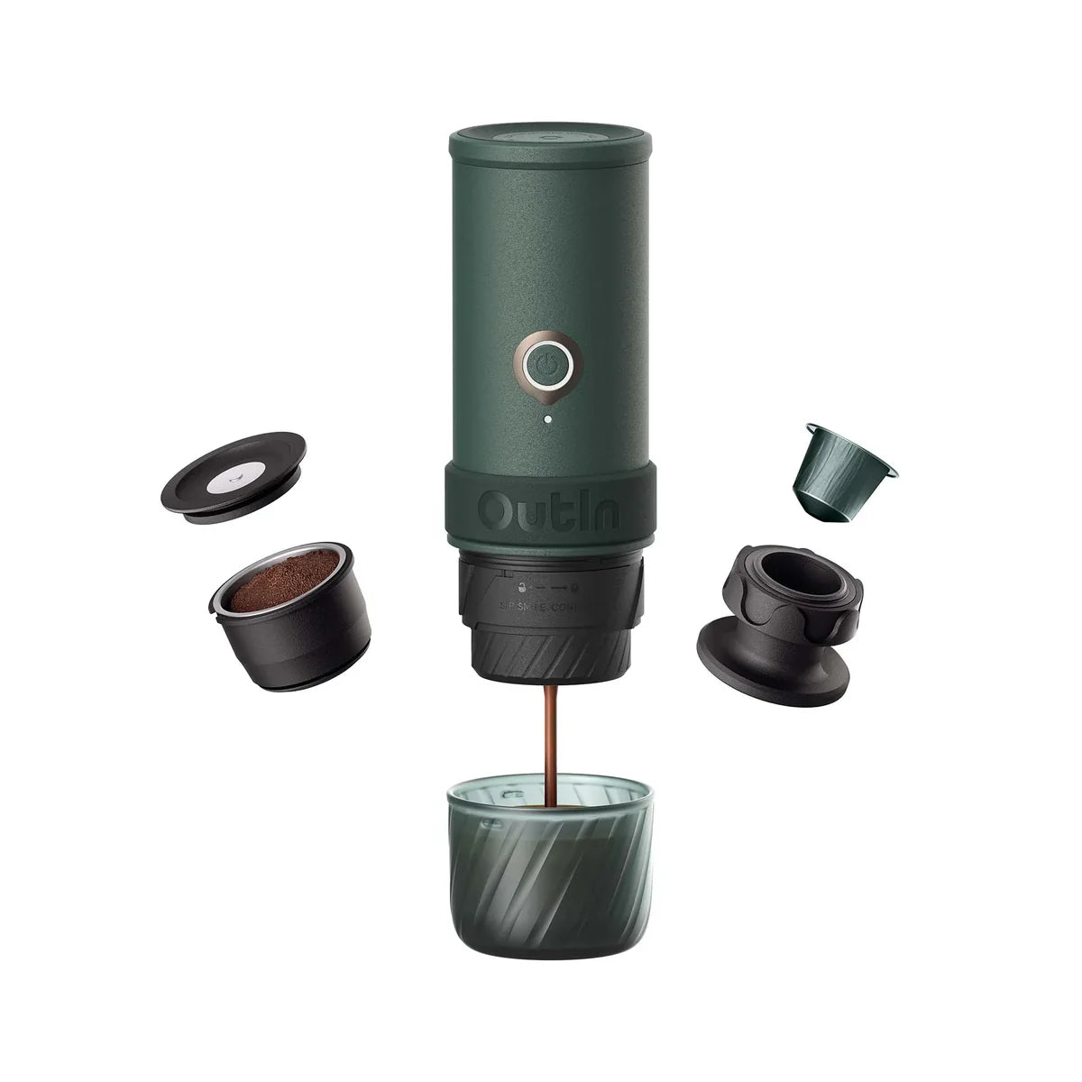 Mino Portable Electric Espresso Machine (Moss Green)