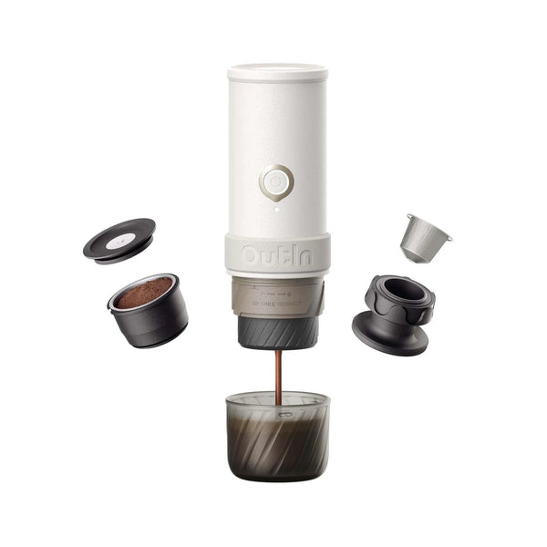 Mino Portable Electric Espresso Machine (Sandstone White)