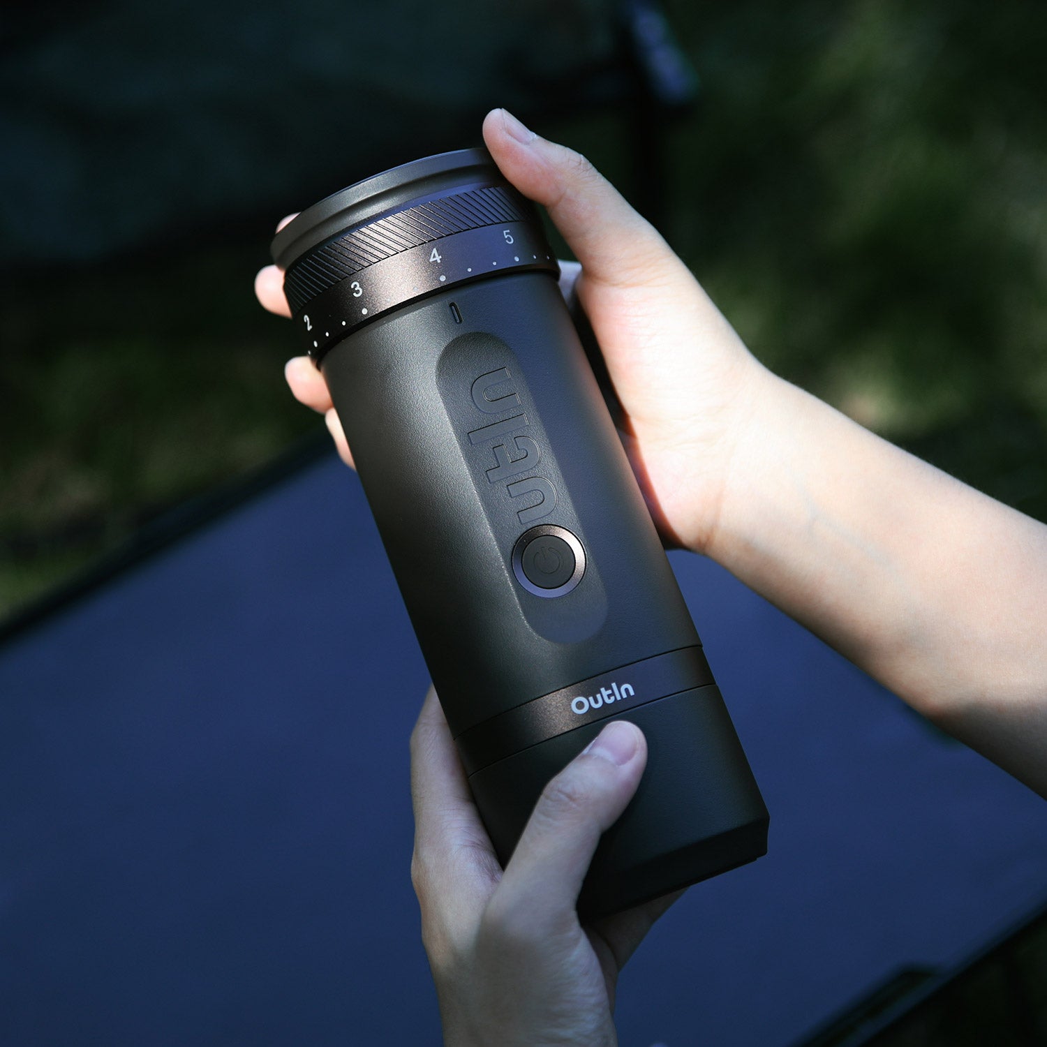 Fino Portable Electric Coffee Grinder Tundra Brown