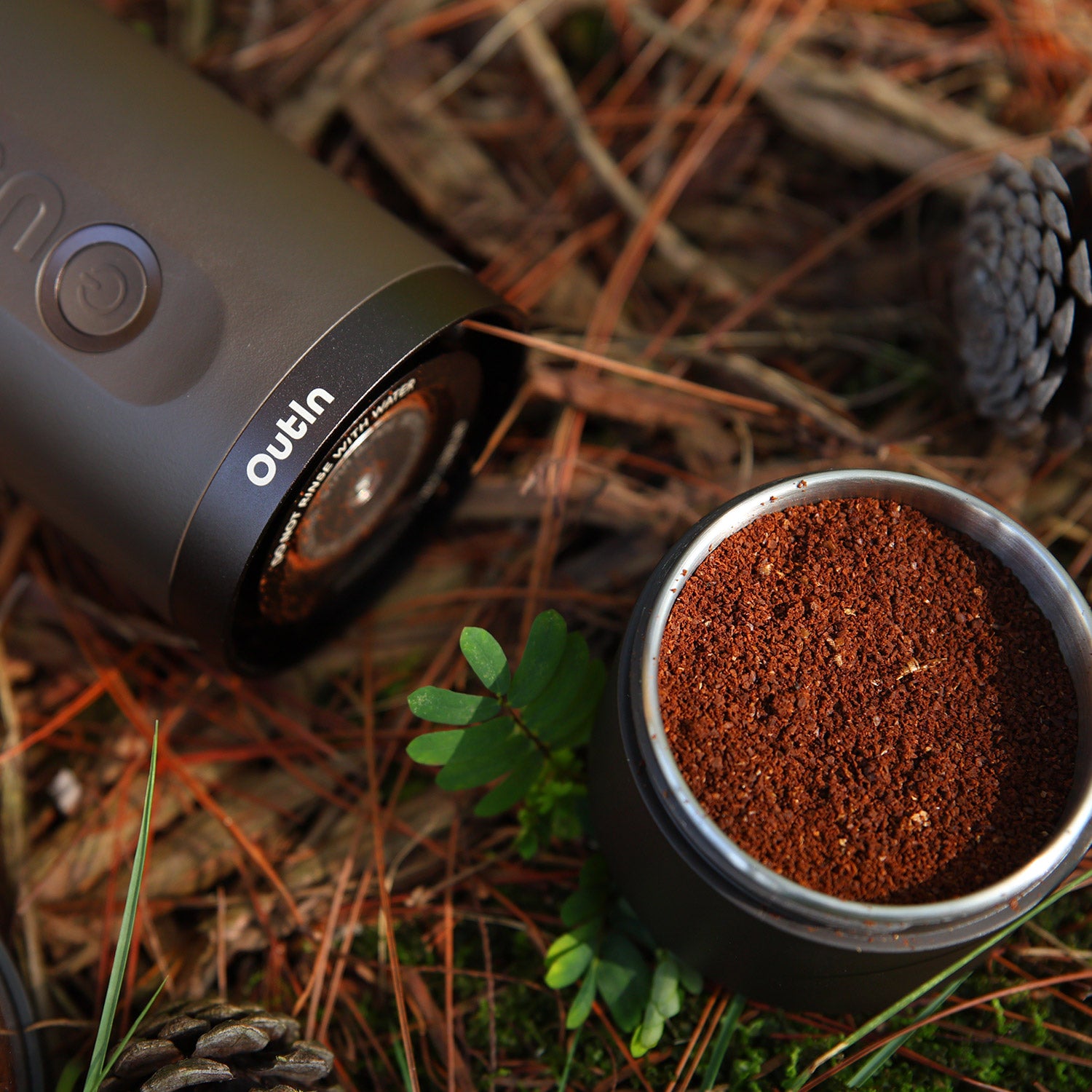 Fino Portable Electric Coffee Grinder Tundra Brown