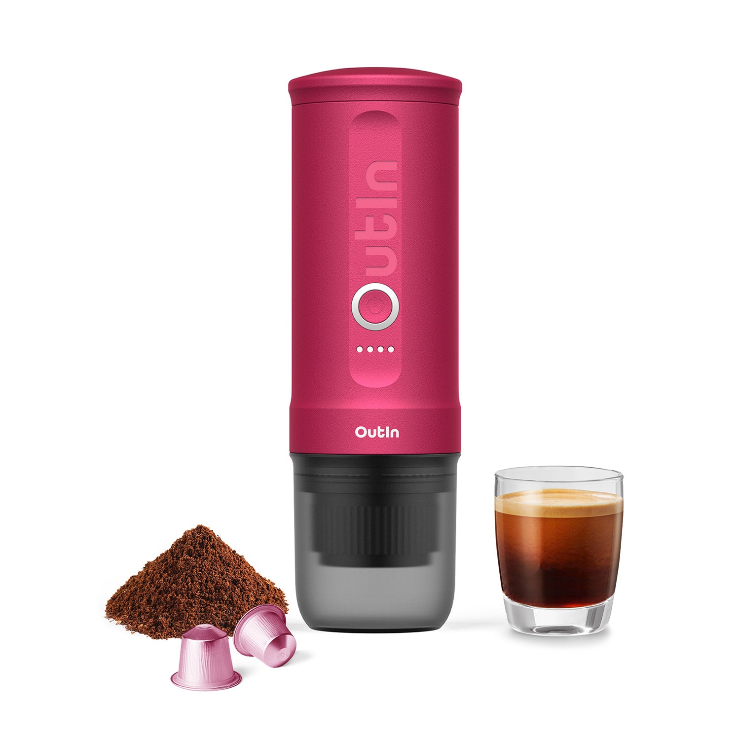 Nano Portable Espresso Machine (Fuchsia Pink)