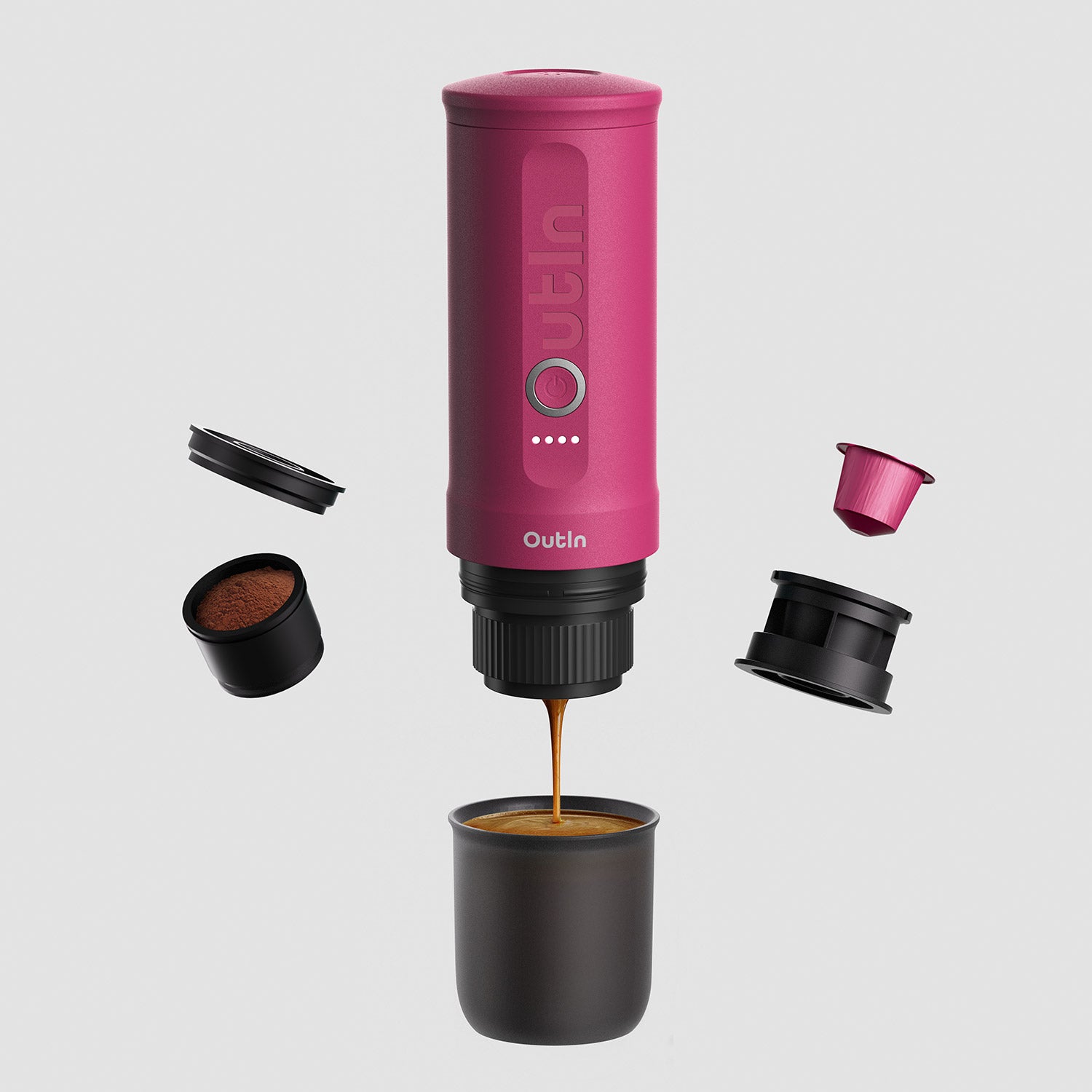 Nano Portable Espresso Machine (Fuchsia Pink)