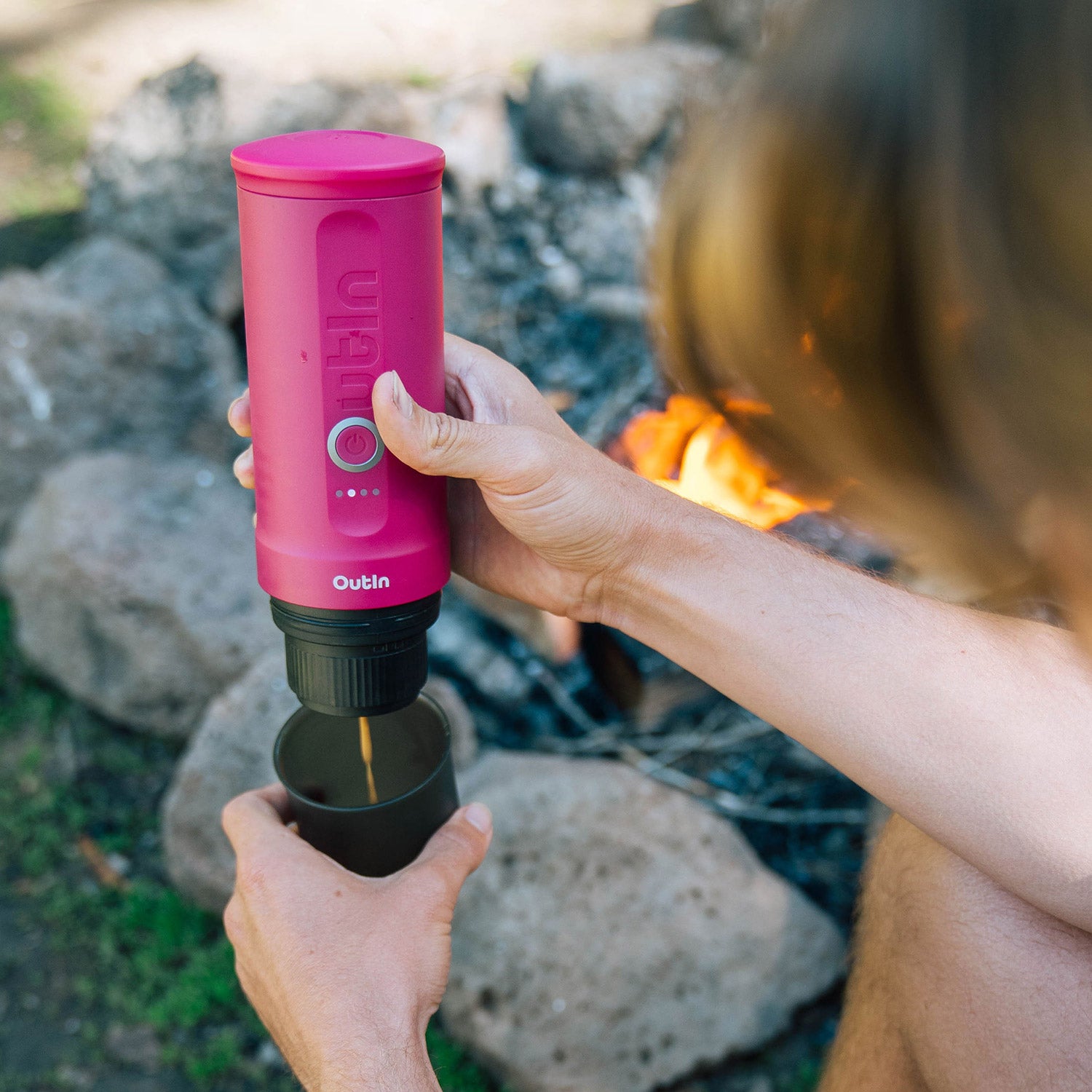 Nano Portable Espresso Machine (Fuchsia Pink)