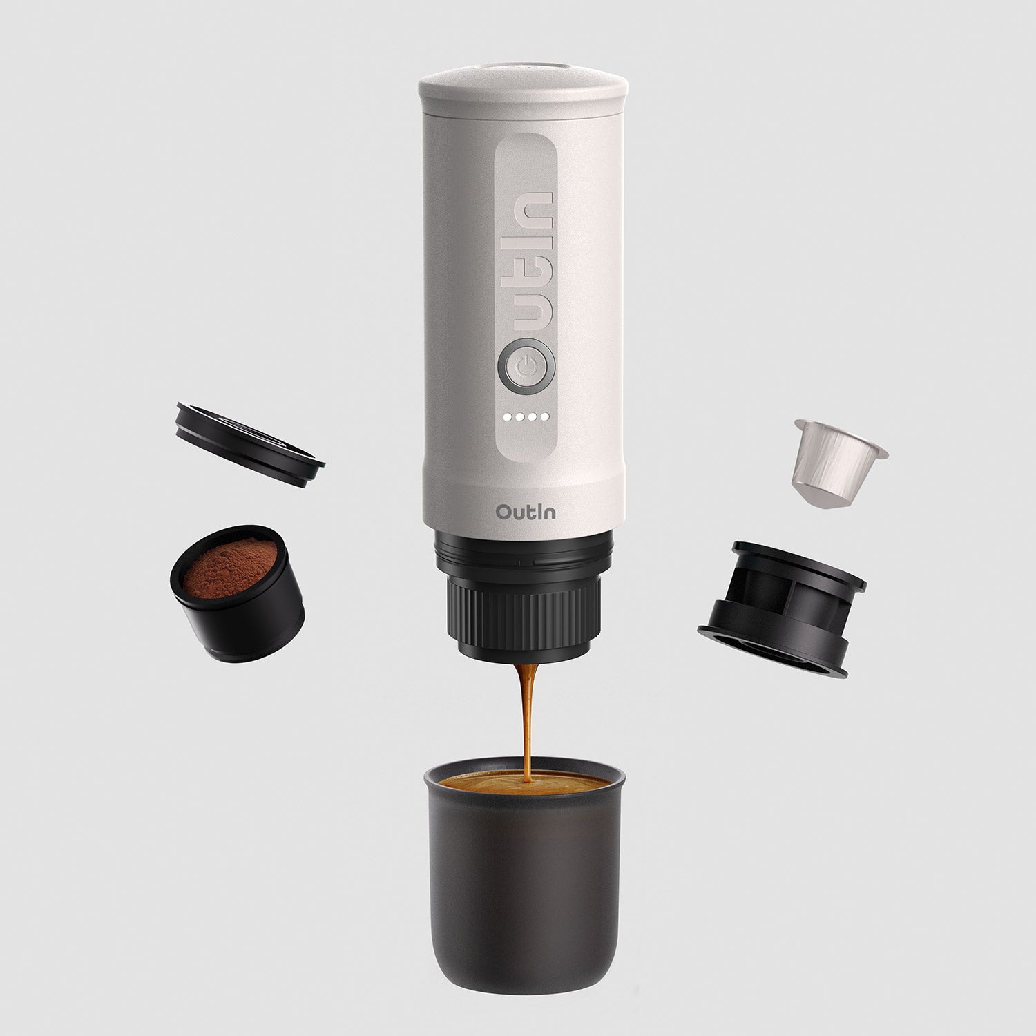 Nano Portable Espresso Machine (Pearl White)
