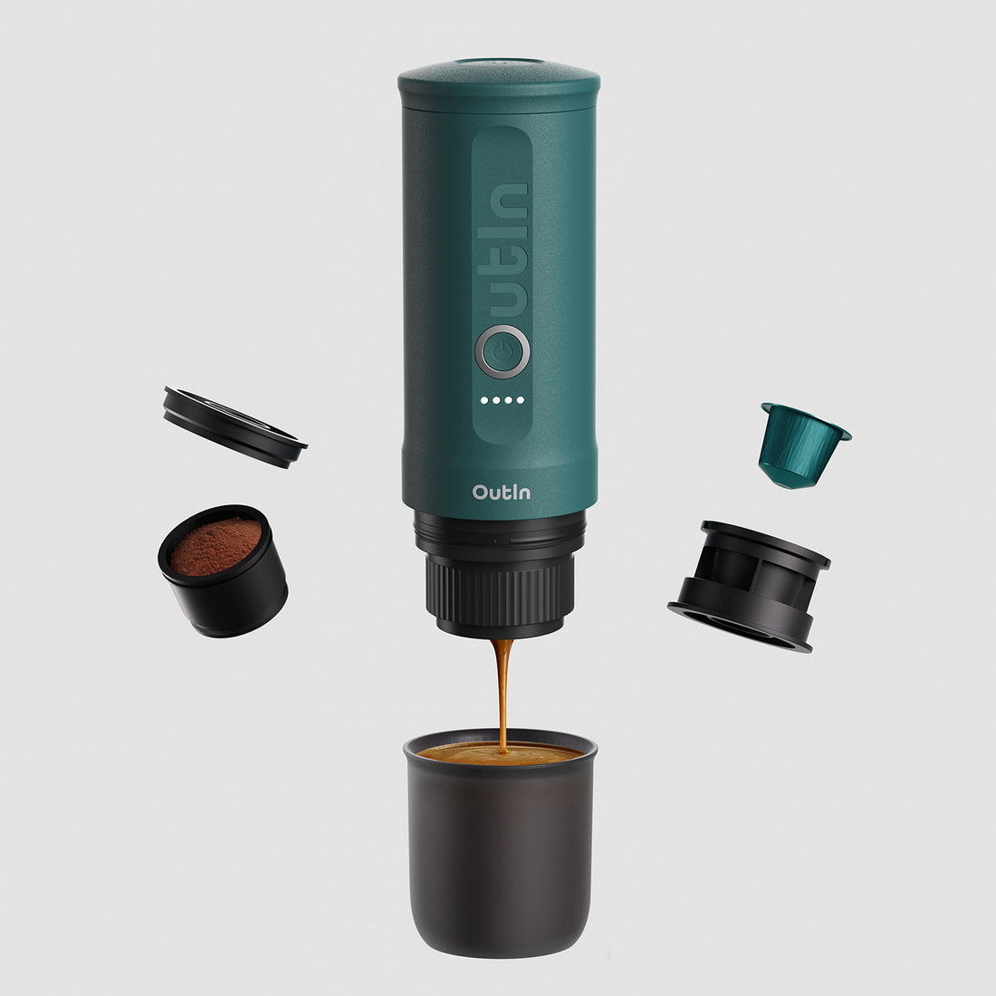 Nano Portable Espresso Machine (Outin Teal)